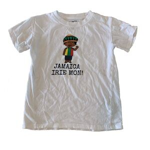 Youth Boys White Cotton Crew Neck Tees with Graphic Prints